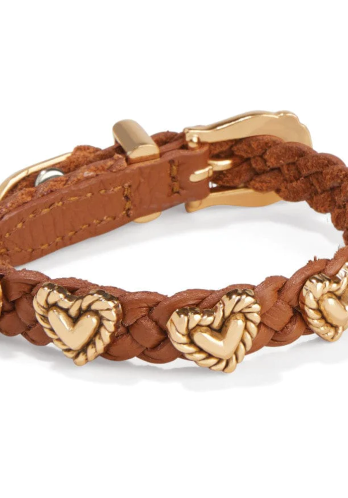 Roped Heart Braid Bandit Tan and Gold