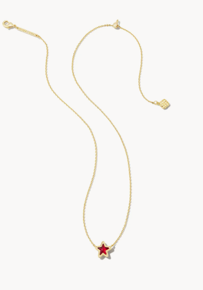 Kendra Scott Cailin Oval Pendant Necklace in Blue Crystal and Gold –  LavishlyHip