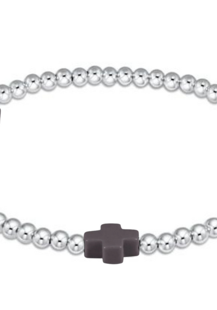 Signature Cross Sterling Pattern 3mm Bead Bracelet - The Trendy Trunk