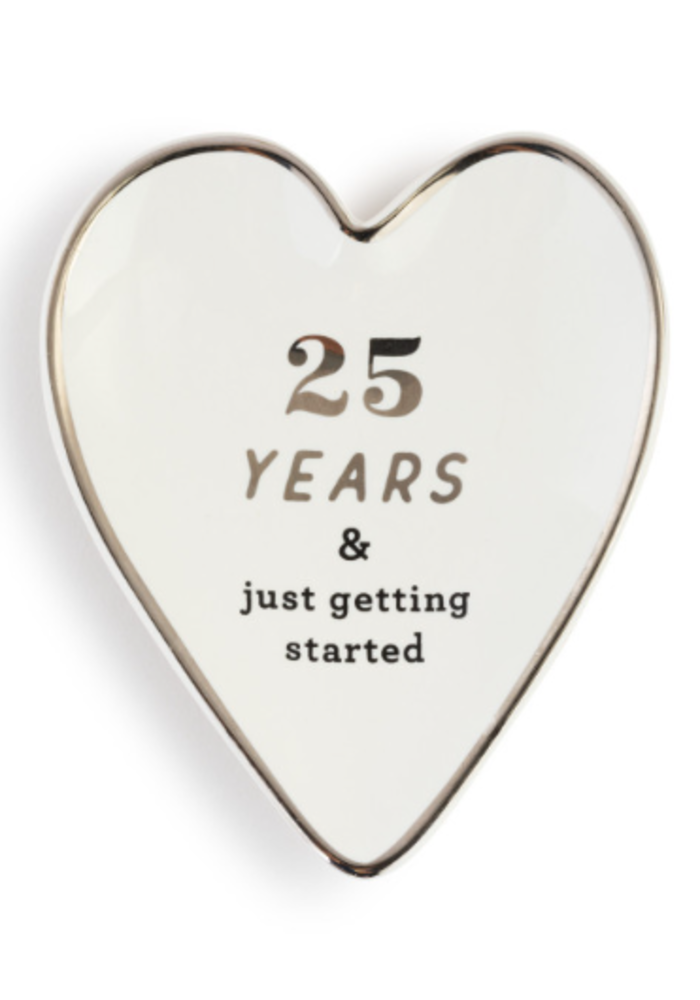 25 Years Heart Trinket Dish