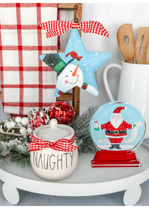 The Round Top Collection Snowman + Curious Cardinal Star Charm