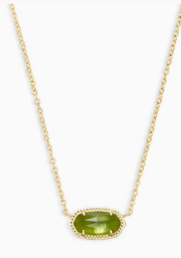 The Elisa Pendant Necklace in Peridot Illusion