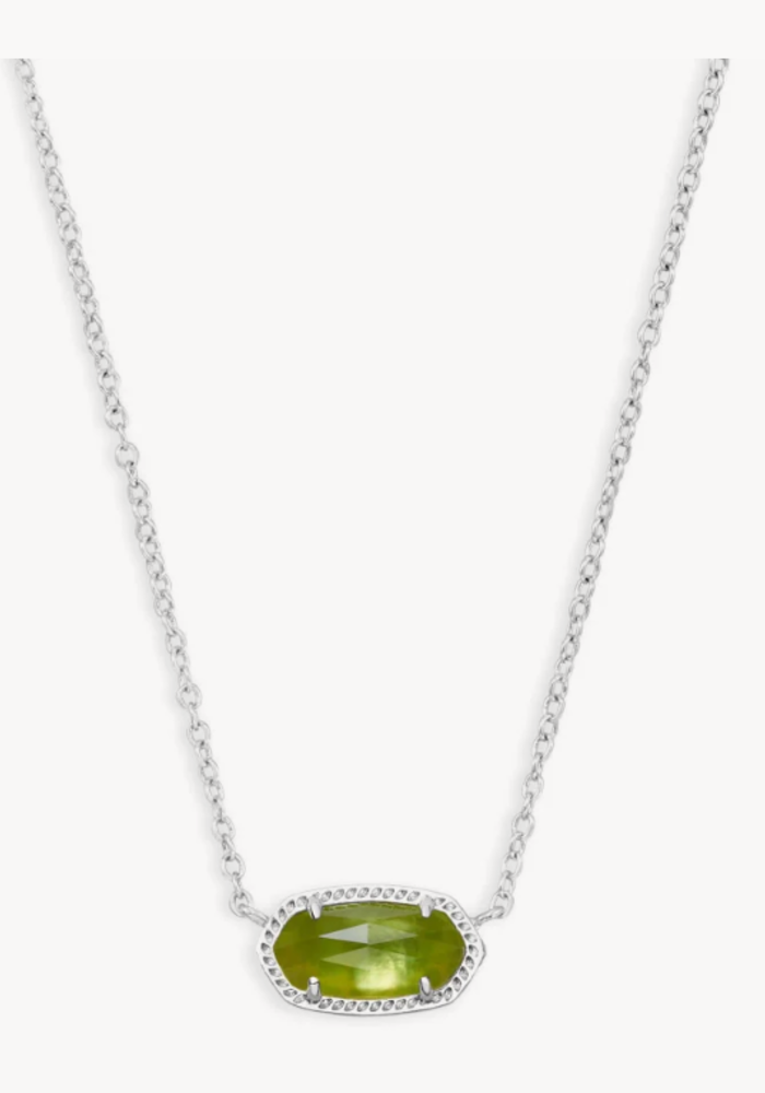 The Elisa Pendant Necklace in Peridot Illusion