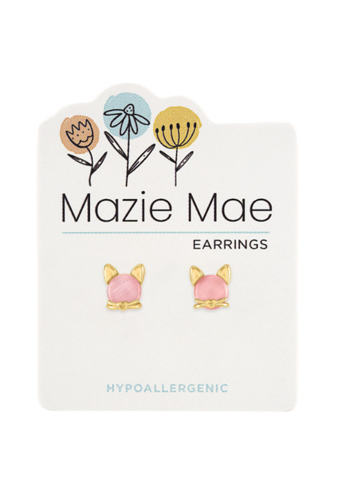 Mazie Mae Rosewater Opal Cat Earrings