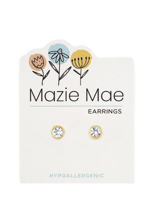 Mazie Mae Gold CZ Studs Earrings