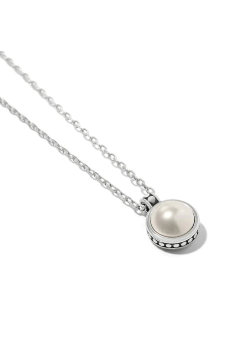 Brighton Pebble Dot Medali Pearl Necklace