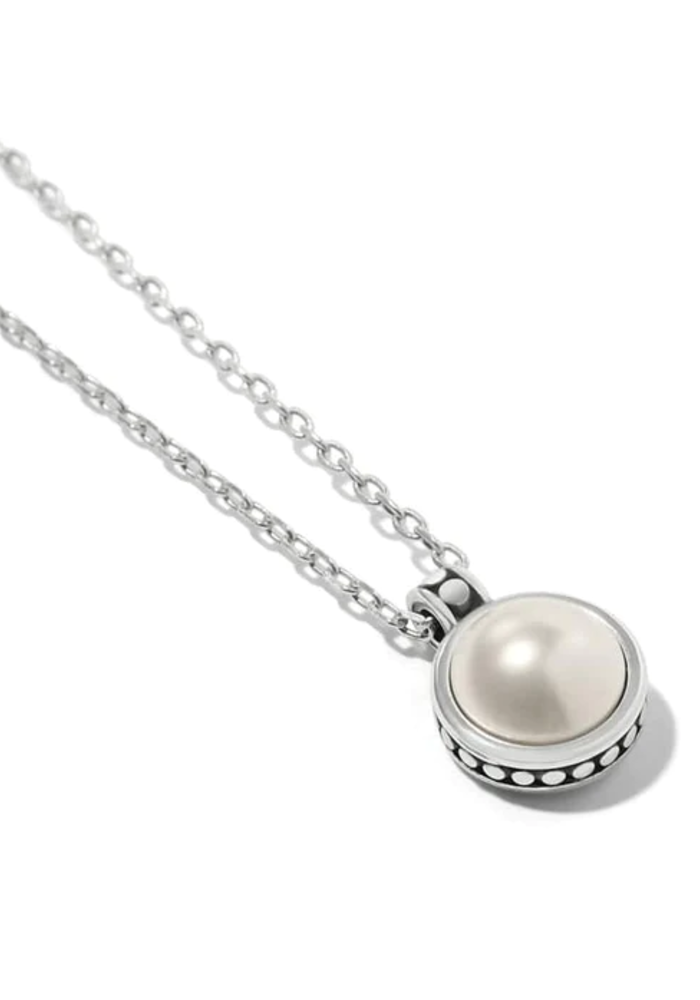 Pebble Dot Medali Pearl Necklace