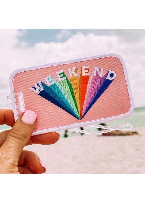 Weekend Rainbow Luggage Tag