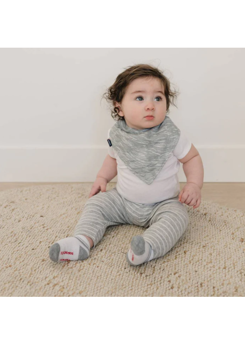 Grey Crayon Bandana Bib