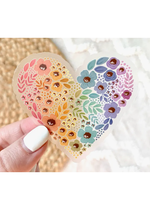 Floral Heart Sticker