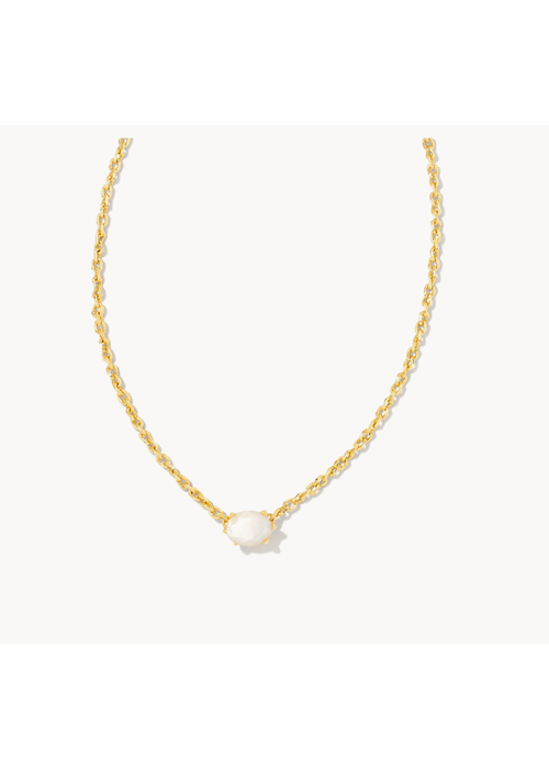 Kendra Scott The Cailin Gold Pendant Necklace in Ivory Mother-of-Pearl