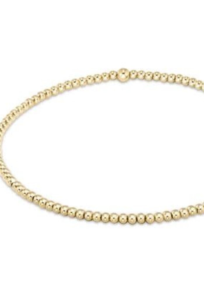 Signature Cross Gold Pattern 3mm Bead Bracelet - The Trendy Trunk