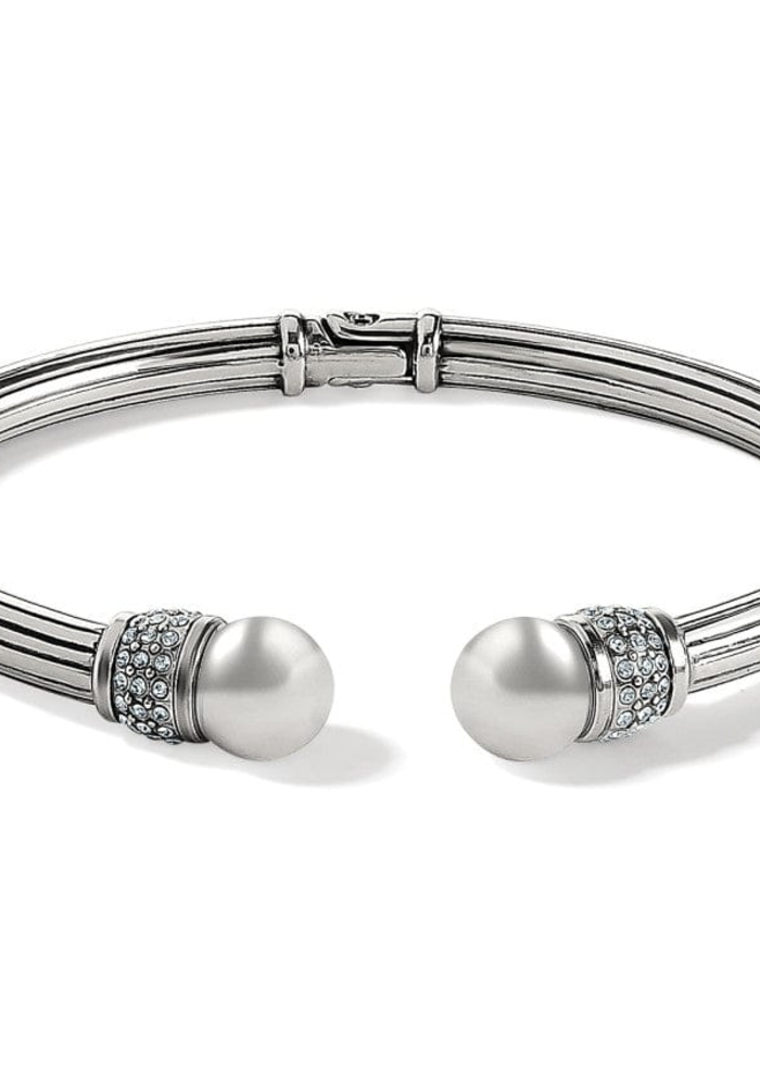 Meridian Open Hinged Silver Bangle