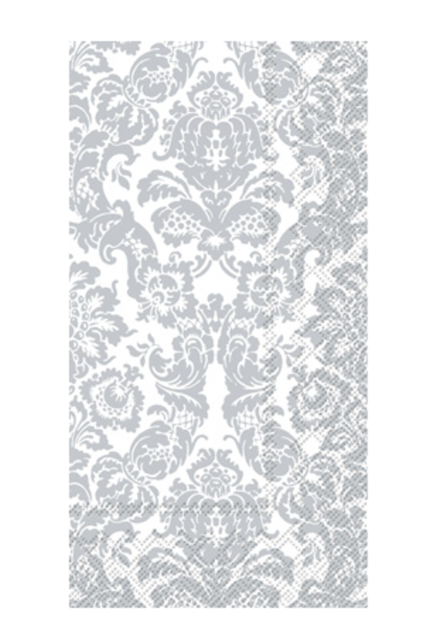 White + Silver Palais Guest Napkin