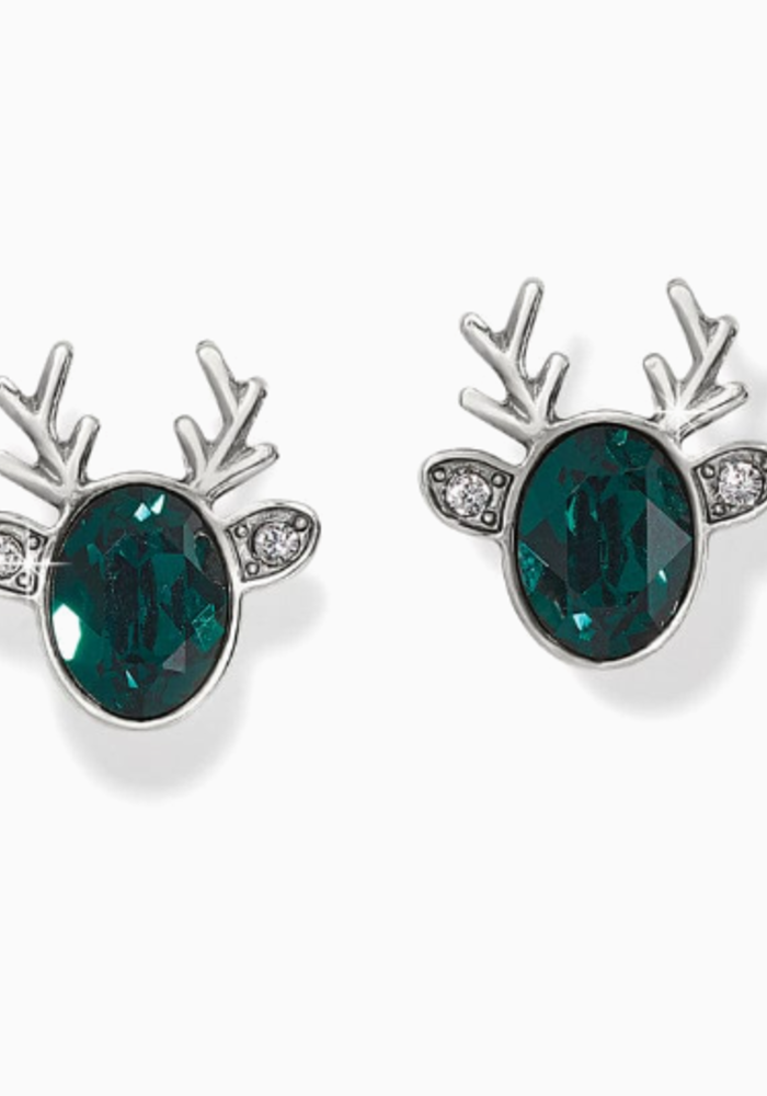 Green Reindeer Glitz Mini Post Earrings