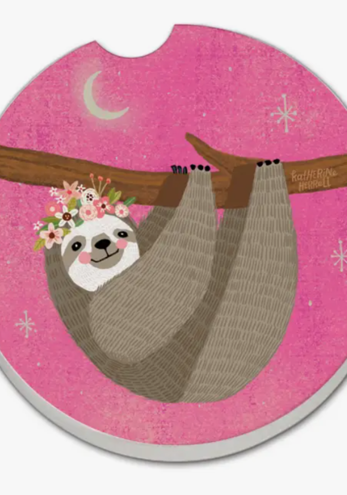 Pink Sloth Car Coaster
