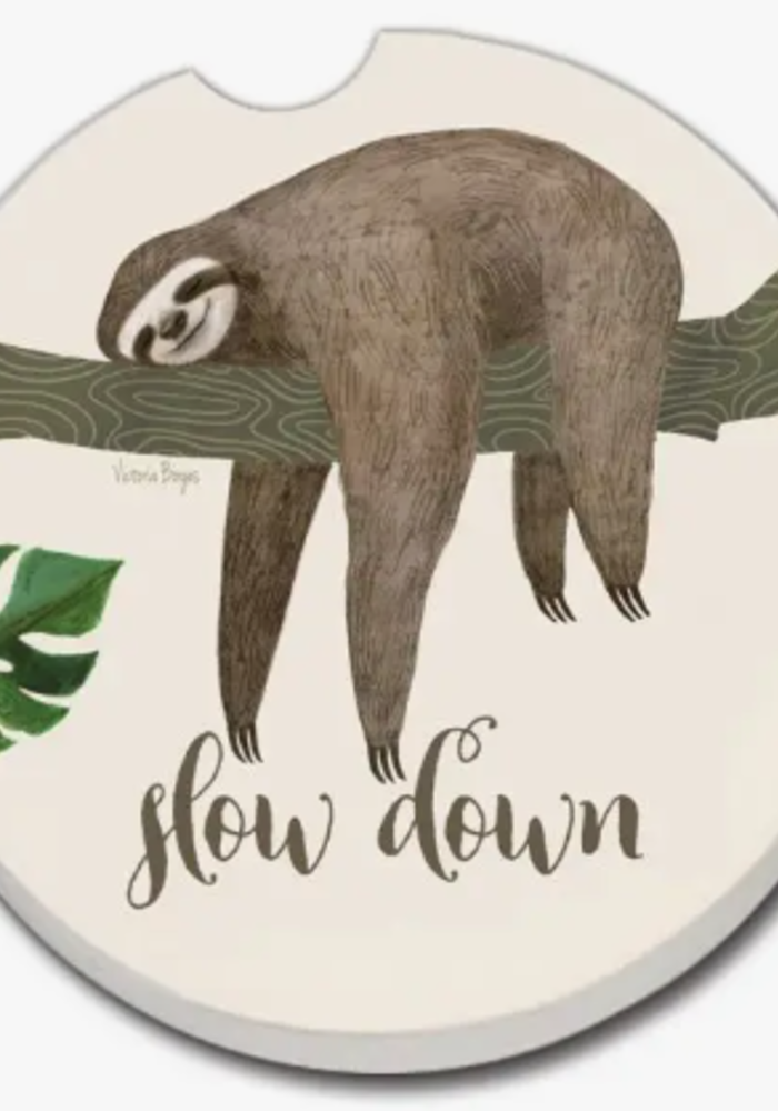 Slow Down Sloth Car Coaster