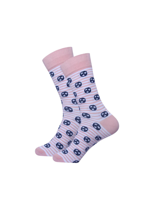 Tennessee Tri-Star Socks | Pink Stripe