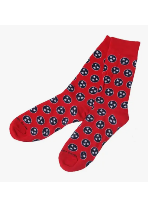 Tennessee Tri-Star Socks | Red + Navy