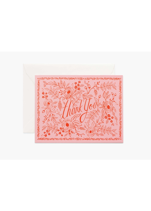 Rosé Thank You Greeting Card