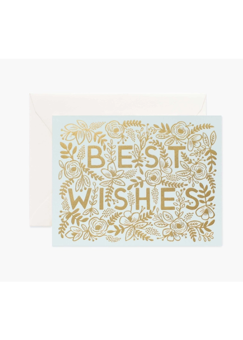 Golden Best Wishes Card