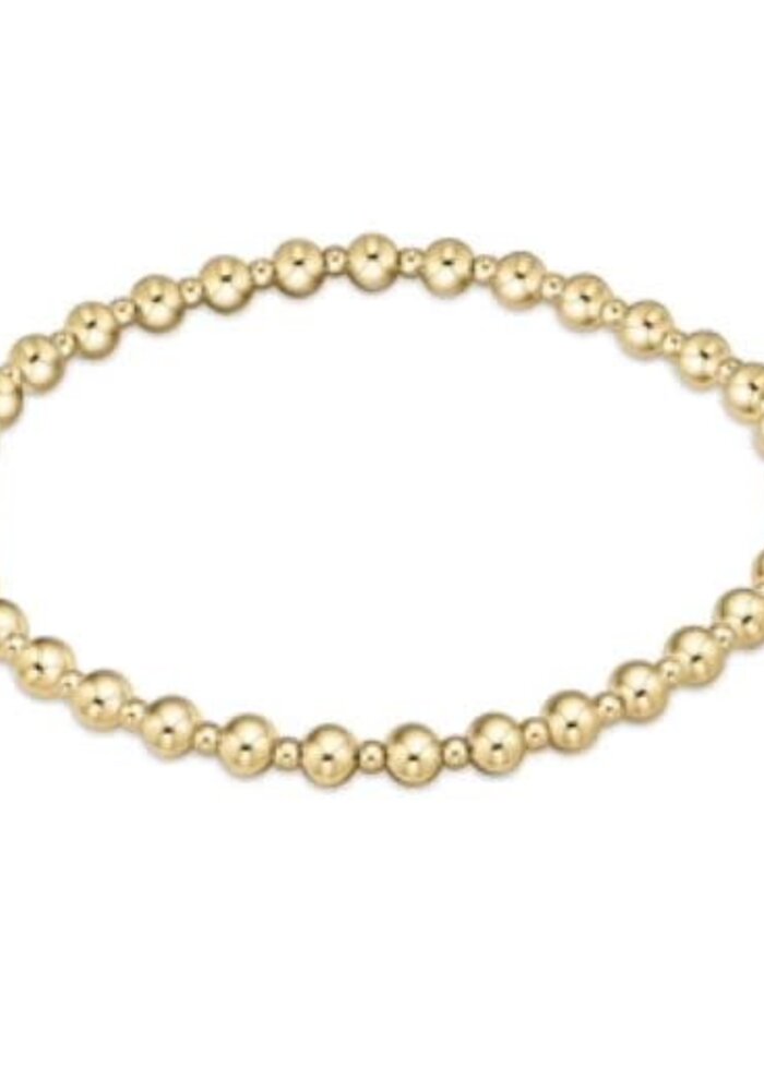 Classic Grateful Pattern Gold Bead Bracelet
