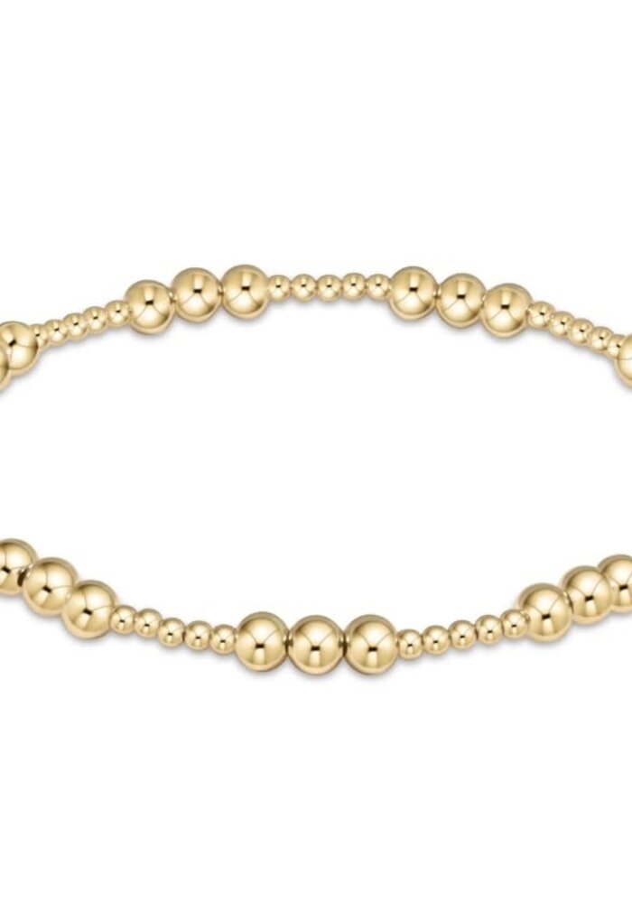 Classic Joy Pattern Gold Bead Bracelet