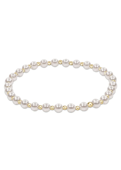 Enewton Classic Grateful Pattern 4mm Bead Bracelet Pearl