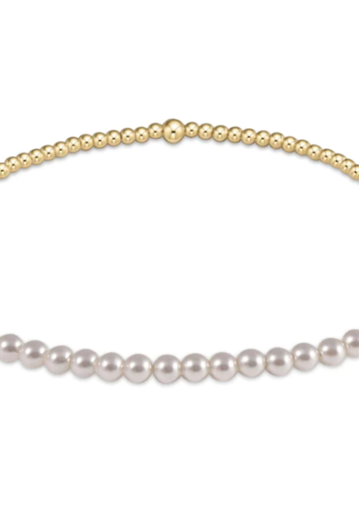 Enewton Egirl Gold Bliss 2mm Bead Bracelet Pearl