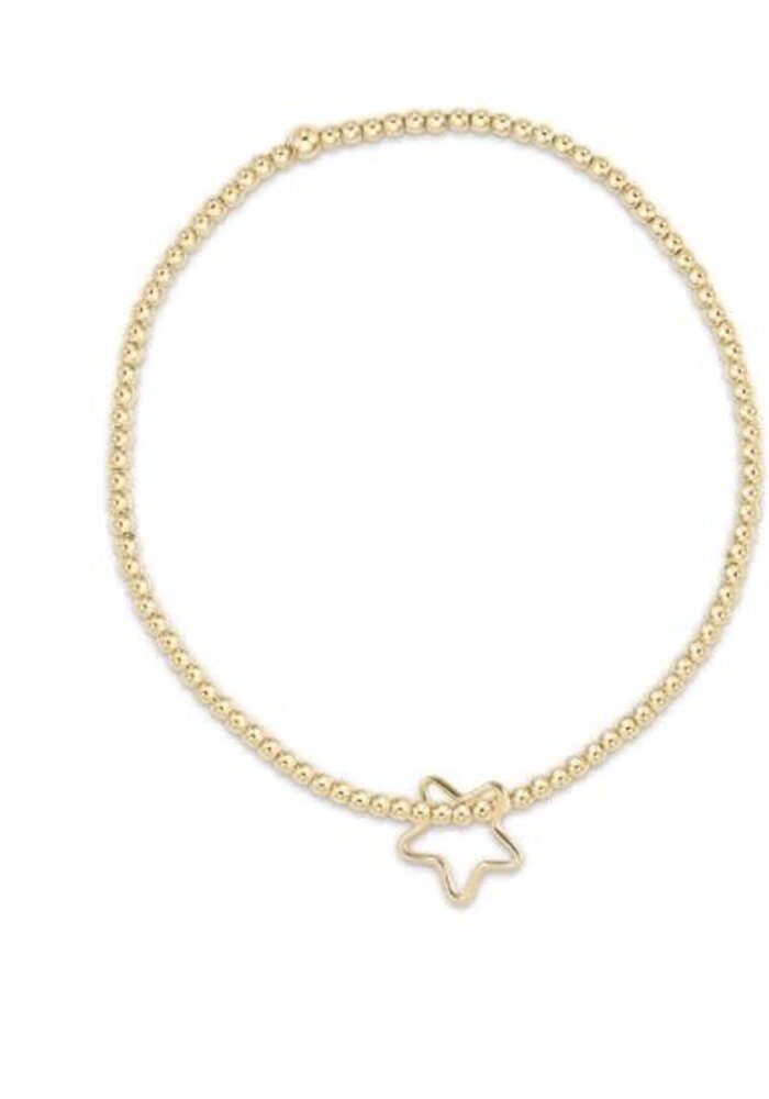 Egirl Classic Gold 2mm Bead Bracelet Star Gold Charm