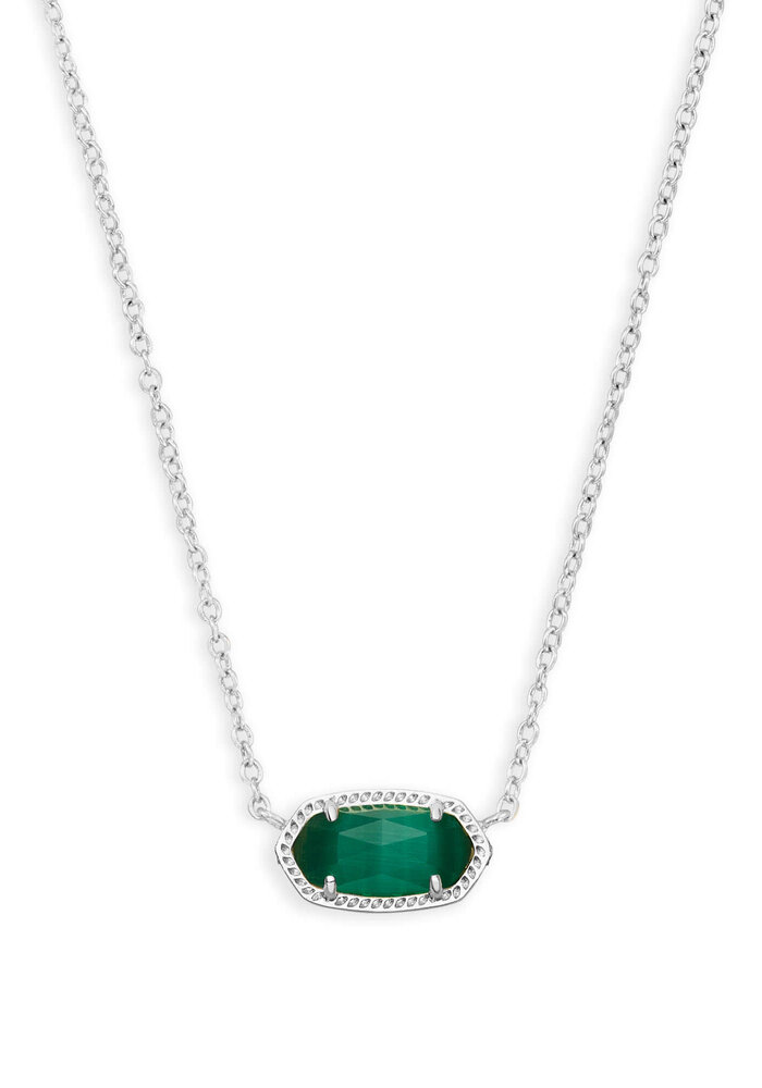 The Elisa Pendant Necklace in Emerald Cat's Eye