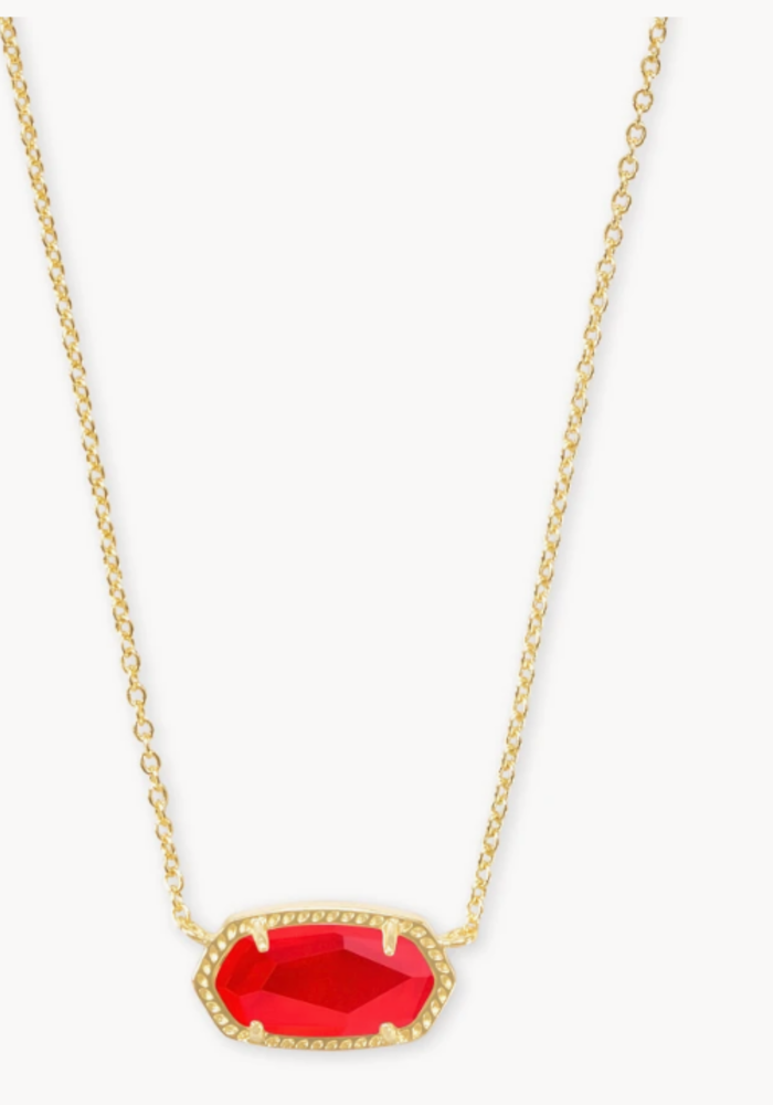 The Elisa Pendant Necklace in Red Illusion