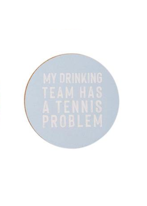 Mudpie Tennis Themed Cork Coaster