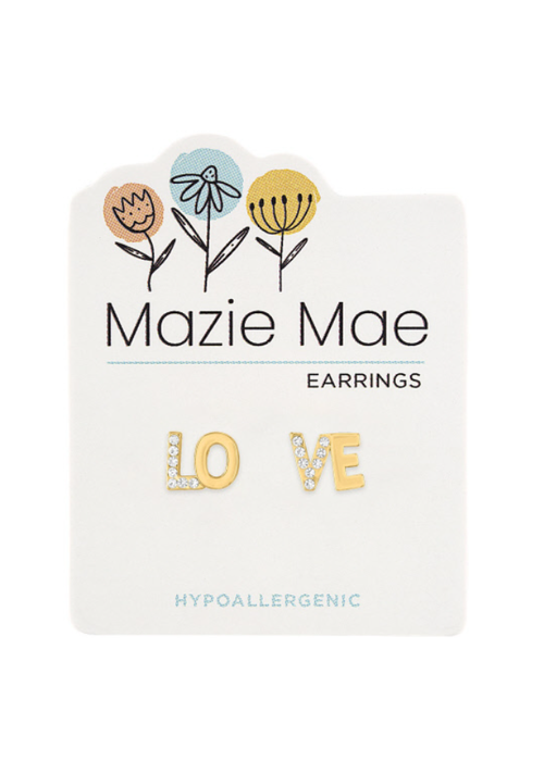 Mazie Mae Gold Love Earrings