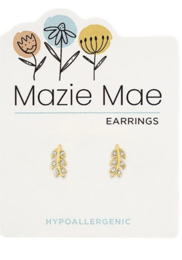 Mazie Mae Gold Crystal Branch Earrings