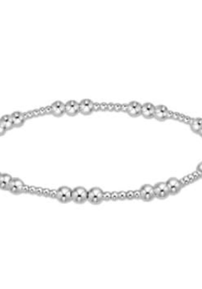 Classic Joy Pattern Bead Bracelet Sterling Silver