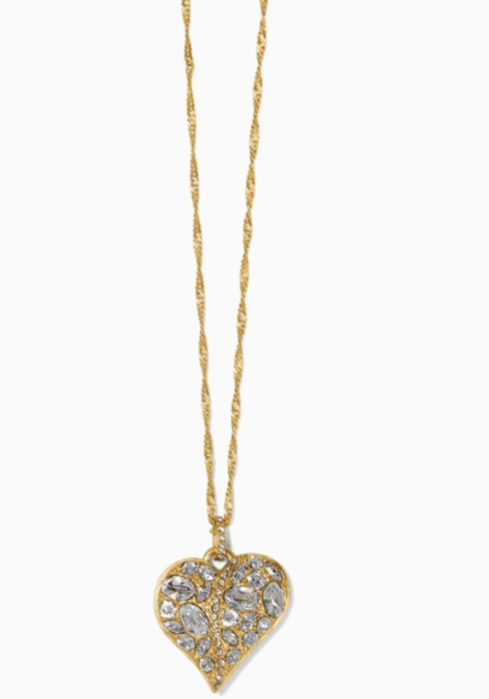 Trust Your Journey Heart Gold Necklace