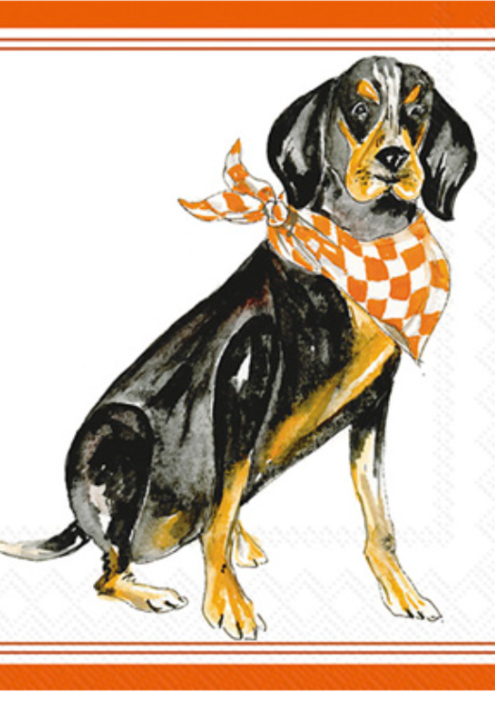 Orange Coonhound Cocktail Napkin
