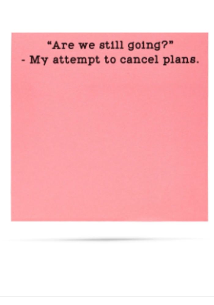 Cancel Plans Post It Notes