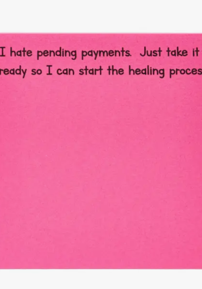 Pending Payments Post It Notes