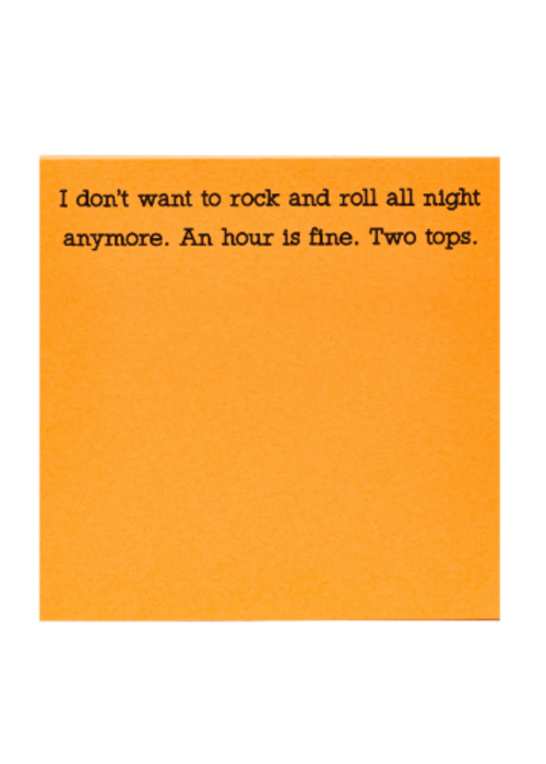 Rock and Roll All Night Post It Notes