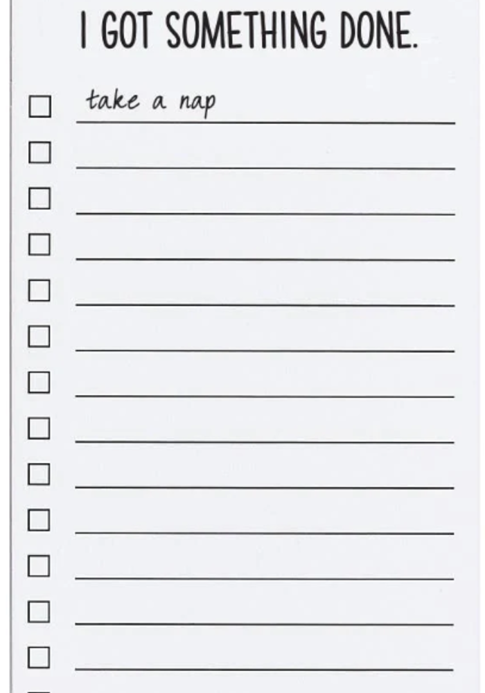 Sometimes I Write Take A Nap List Pad