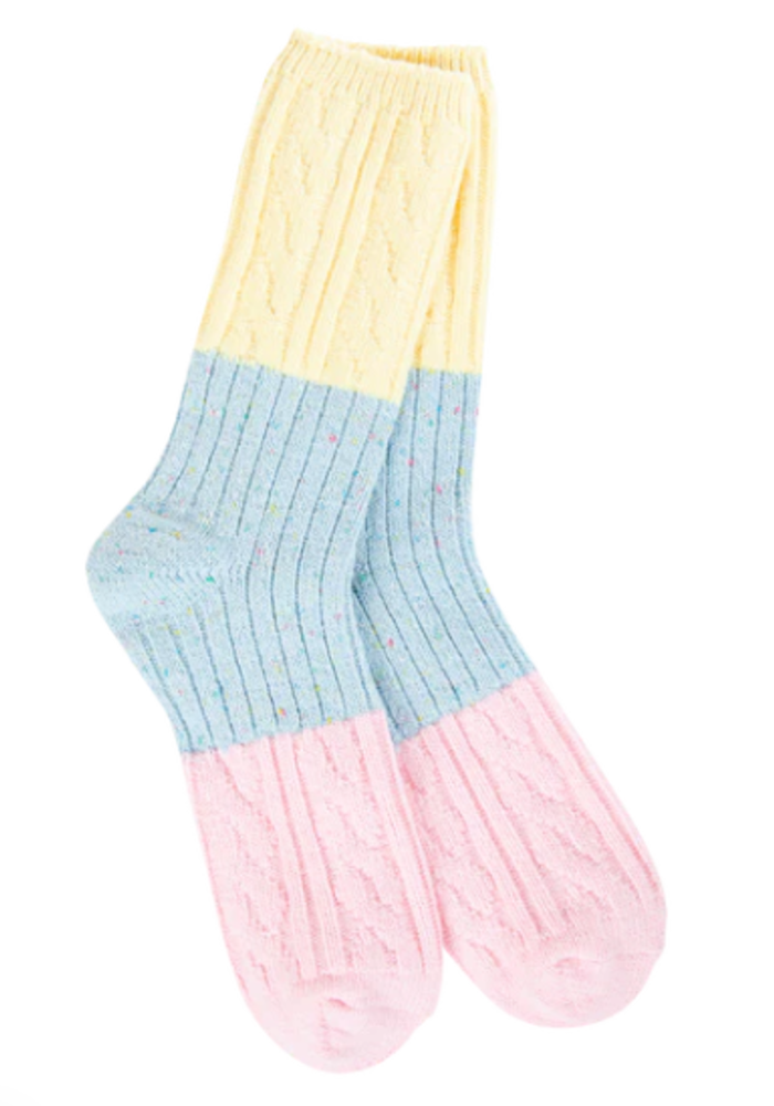 Worlds Softest Socks Weekend Confetti Cable Crew Sock