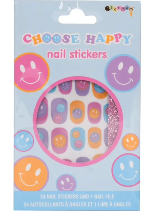 Happy Tie Dye Nail Stickers + File Set