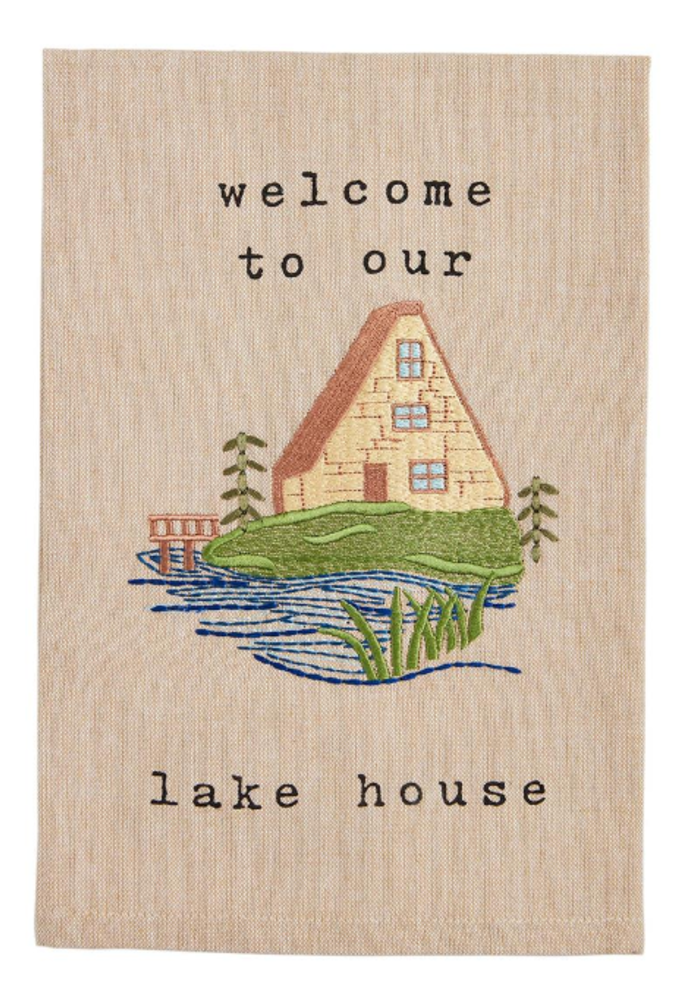 Welcome To Our Lake House Embroidery Towels