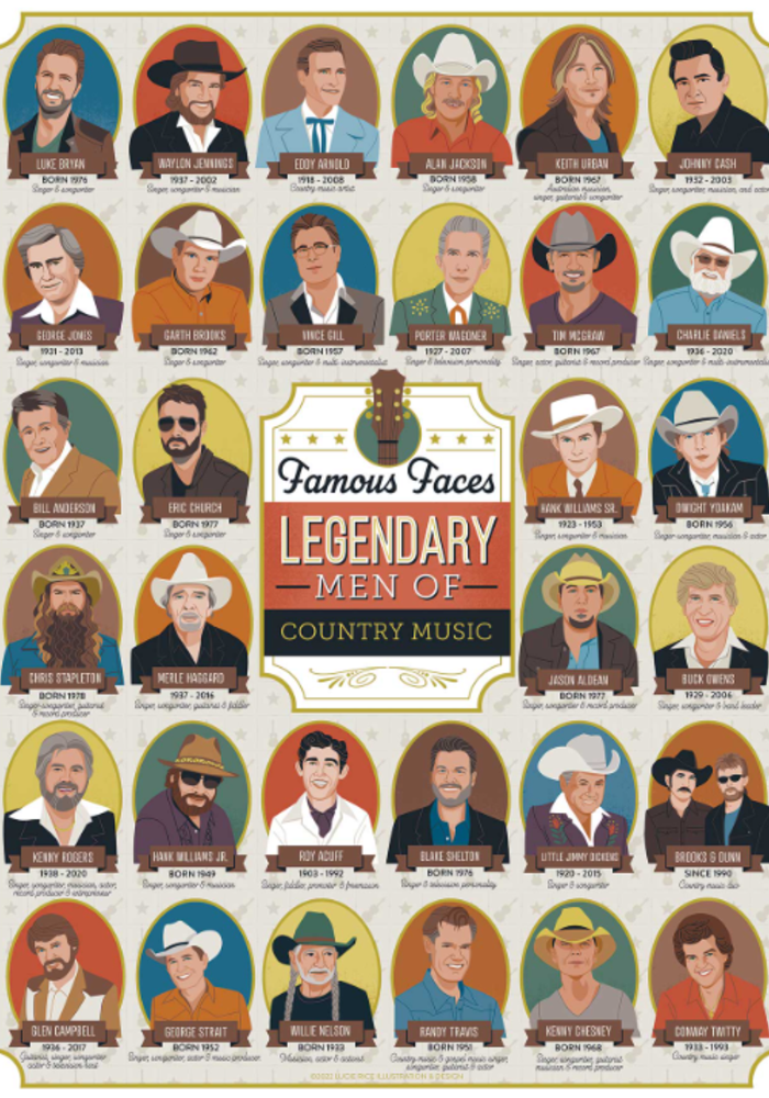 Legendary Men Of Country Music 500 Piece Puzzle