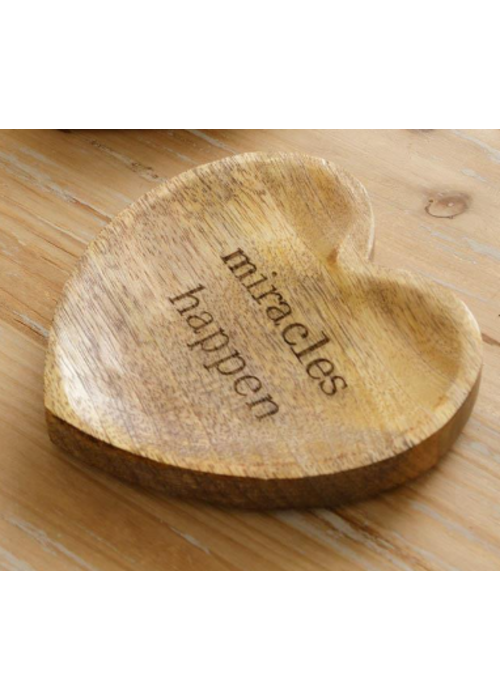 Miracles Happen Wood Trinket Tray
