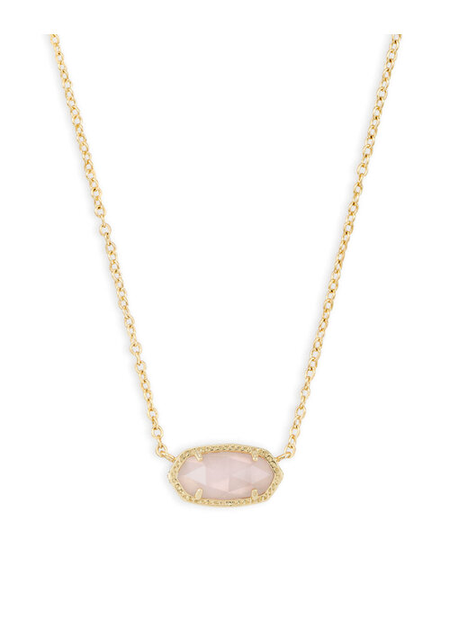 Kendra Scott The Elisa Gold Pendant Necklace in Rose Quartz