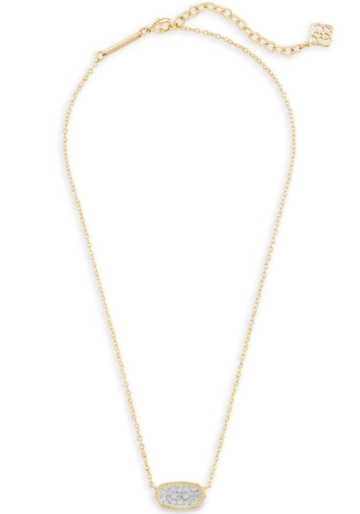 The Elisa Gold Pendant Necklace in Silver Filigree