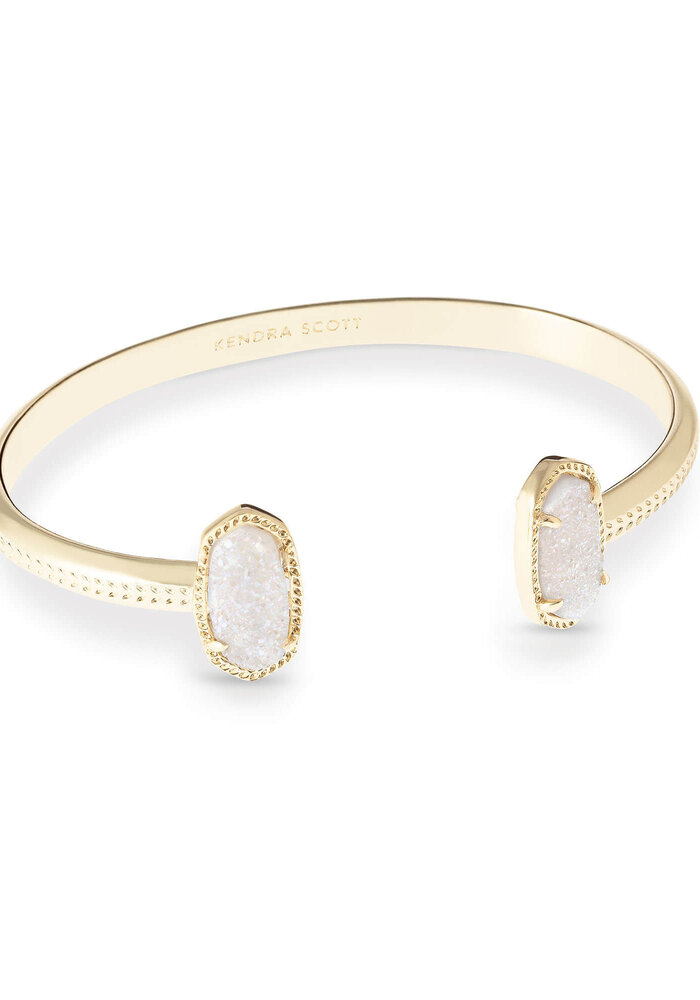 The Elton Gold Cuff Bracelet in Iridescent Drusy